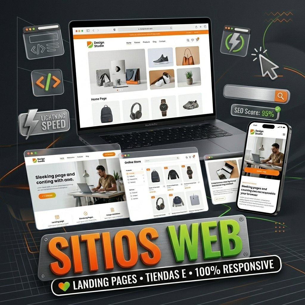 Sitios web — landing pages, tiendas online y desarrollo responsivo