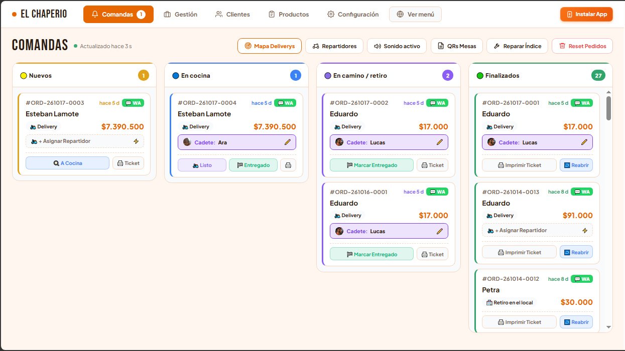 Tablero de comandas en tiempo real