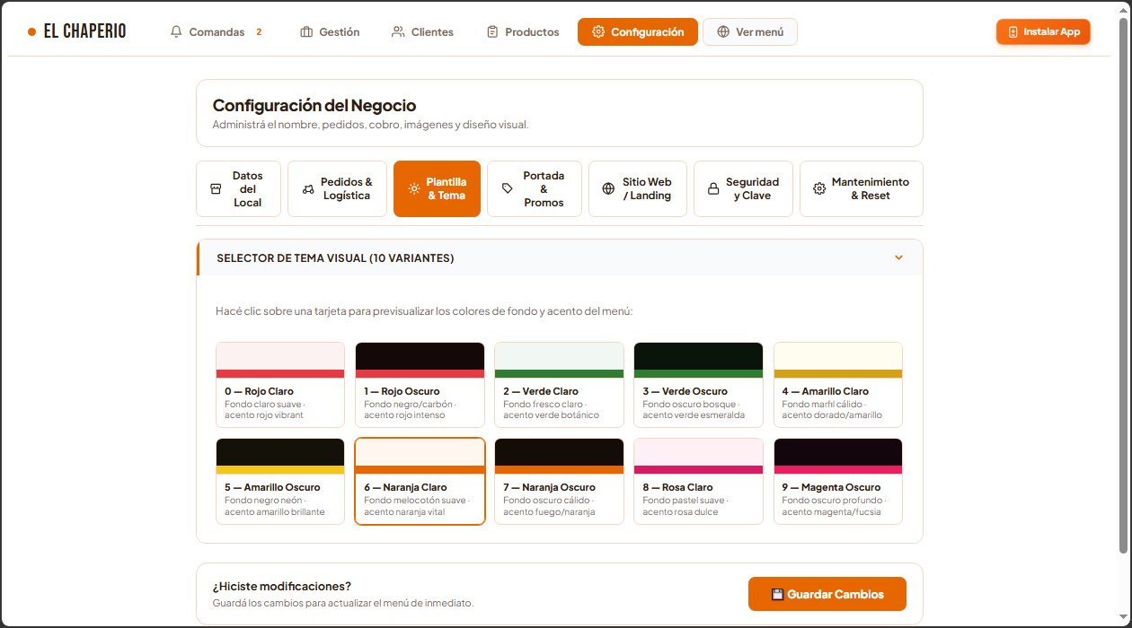 Selector de 10 paletas temáticas