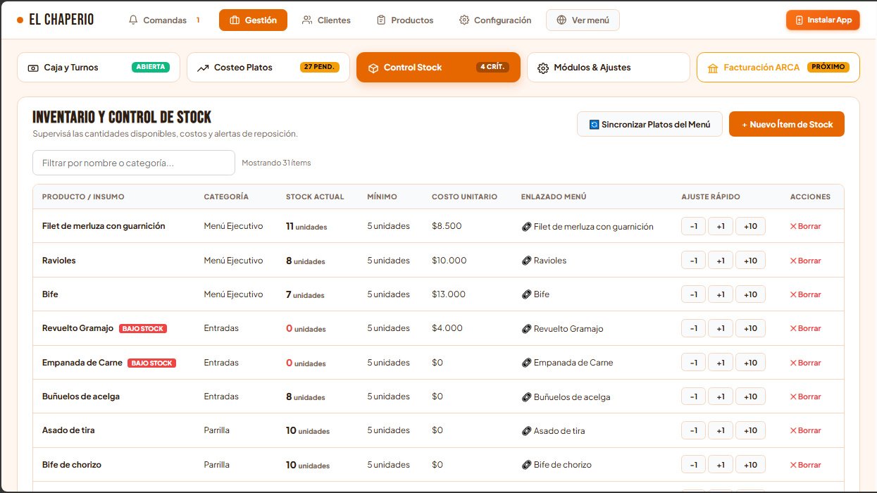 Control de stock e insumos