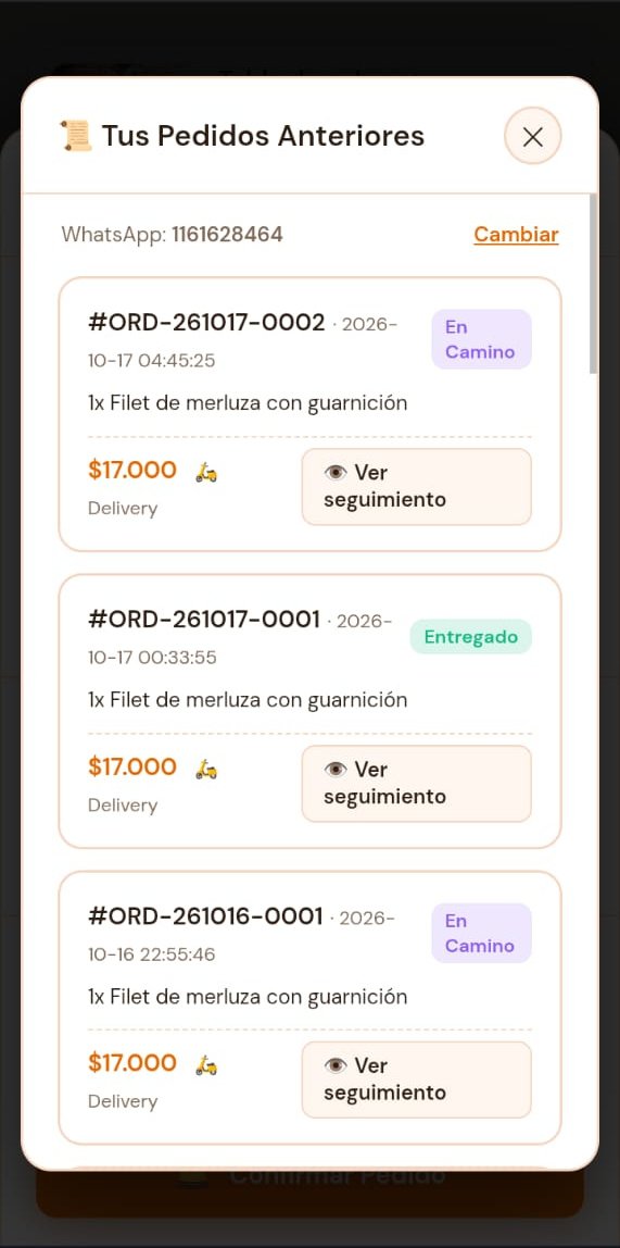 Pedidos anteriores